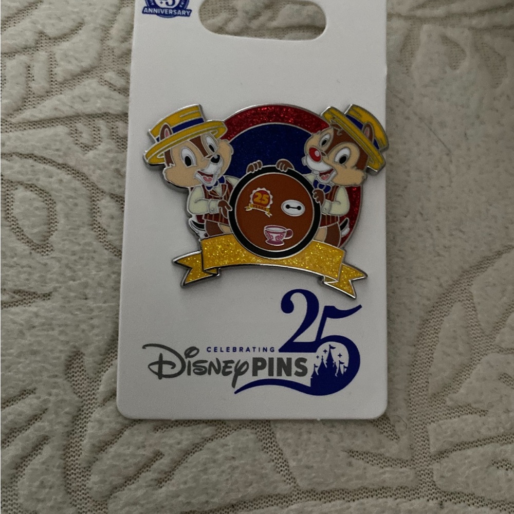 Disney Chip and Dale Celebration Pin - Red, Yellow, Brown